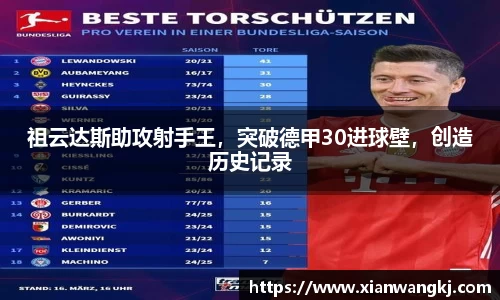 祖云达斯助攻射手王，突破德甲30进球壁，创造历史记录